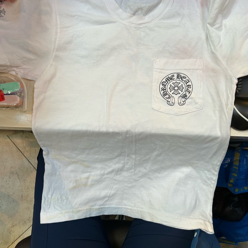 Chrome heart White T-Shirt with Logo
